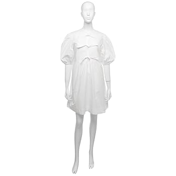 tsuzurisaさん着用　GANNI 白ワンピース GANNI（ガニー）の「GANNI/ガニー PLEATED GEORGETTE FLOUNCE